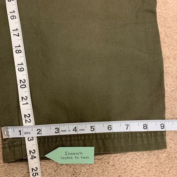 Columbia Pants Women 10 Peatmoss Green Edgewater Chino Mid Rise Straight New - Picture 9 of 9